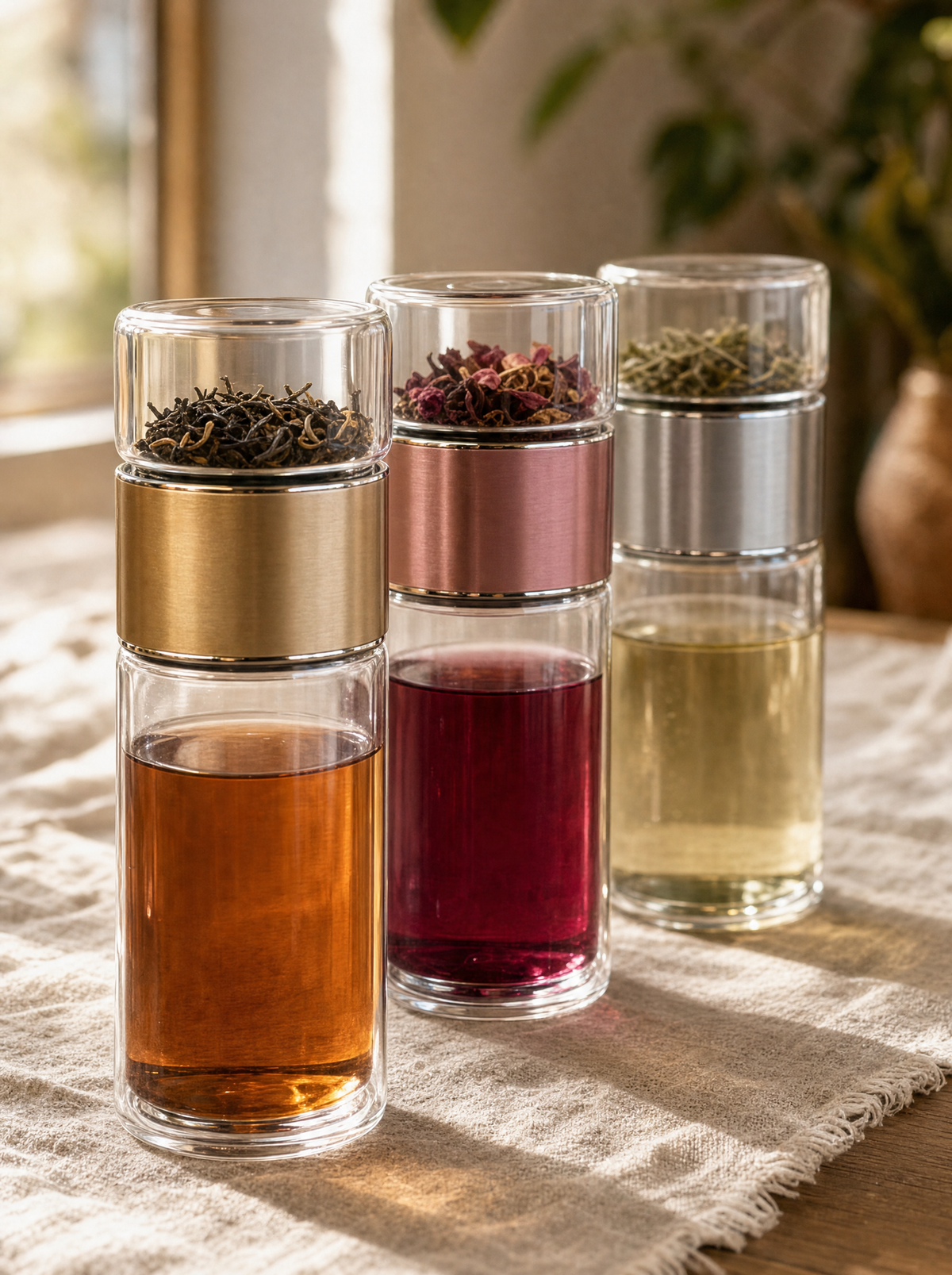 Botella de vidrio infusora termo de té Infinitea — vista 4