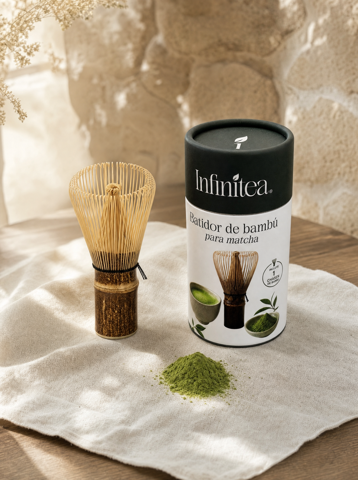 Batidor de bambú chasen para matcha Infinitea — vista 1
