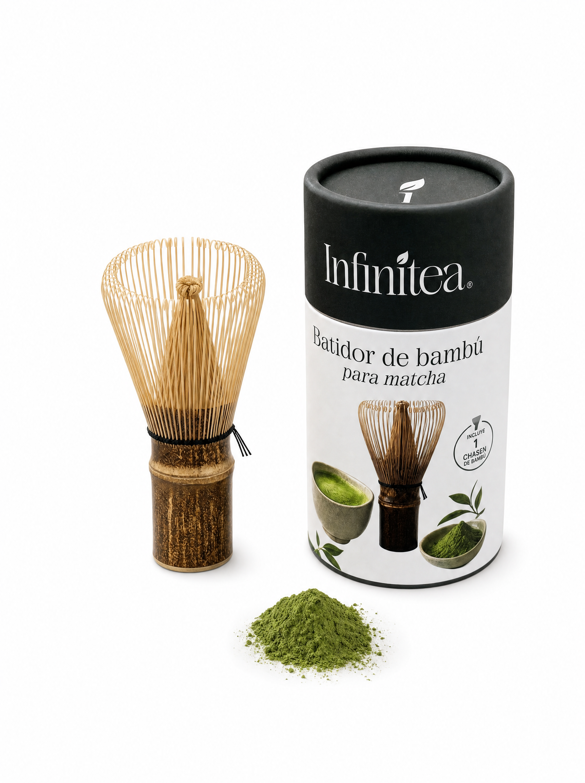 Batidor de bambú chasen para matcha Infinitea — vista 5