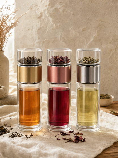 Botella de vidrio infusora termo de té Infinitea — vista 1
