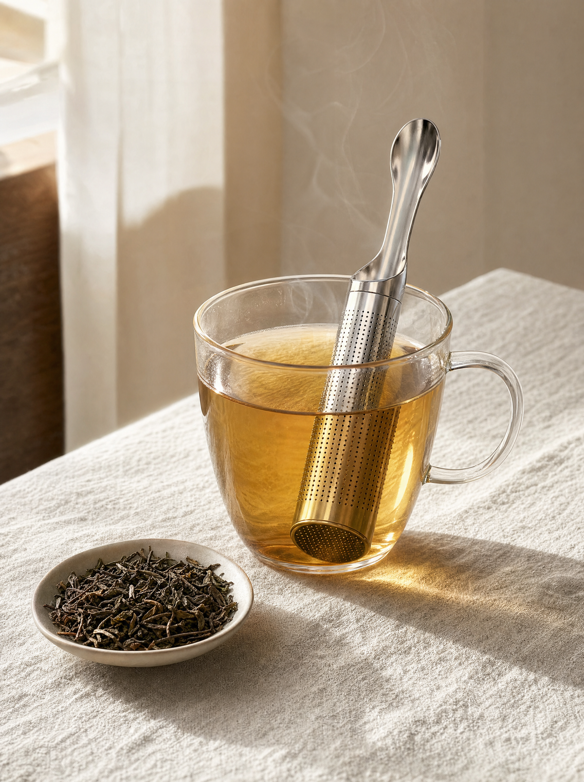 Infusor de té tubular de acero inoxidable 304 Infinitea — vista 3