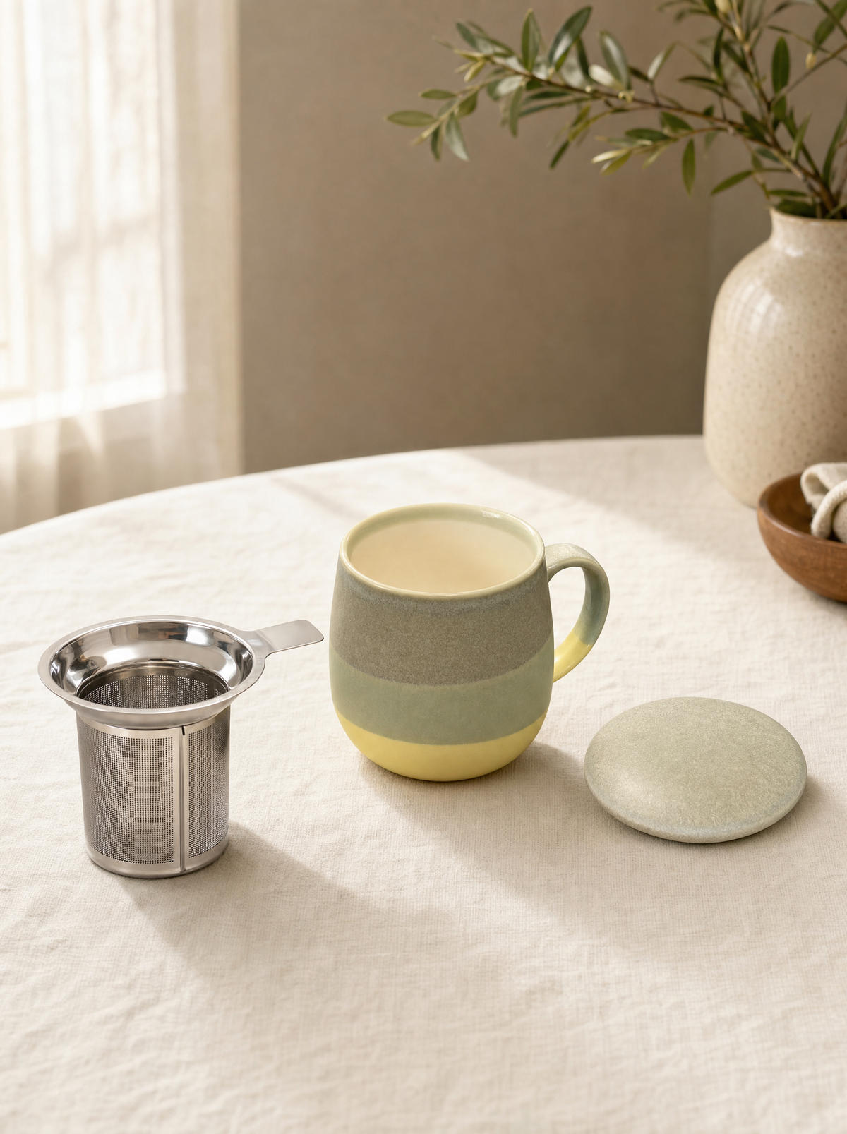 Taza de porcelana con tapa e infusor 580 ml Infinitea — vista 2