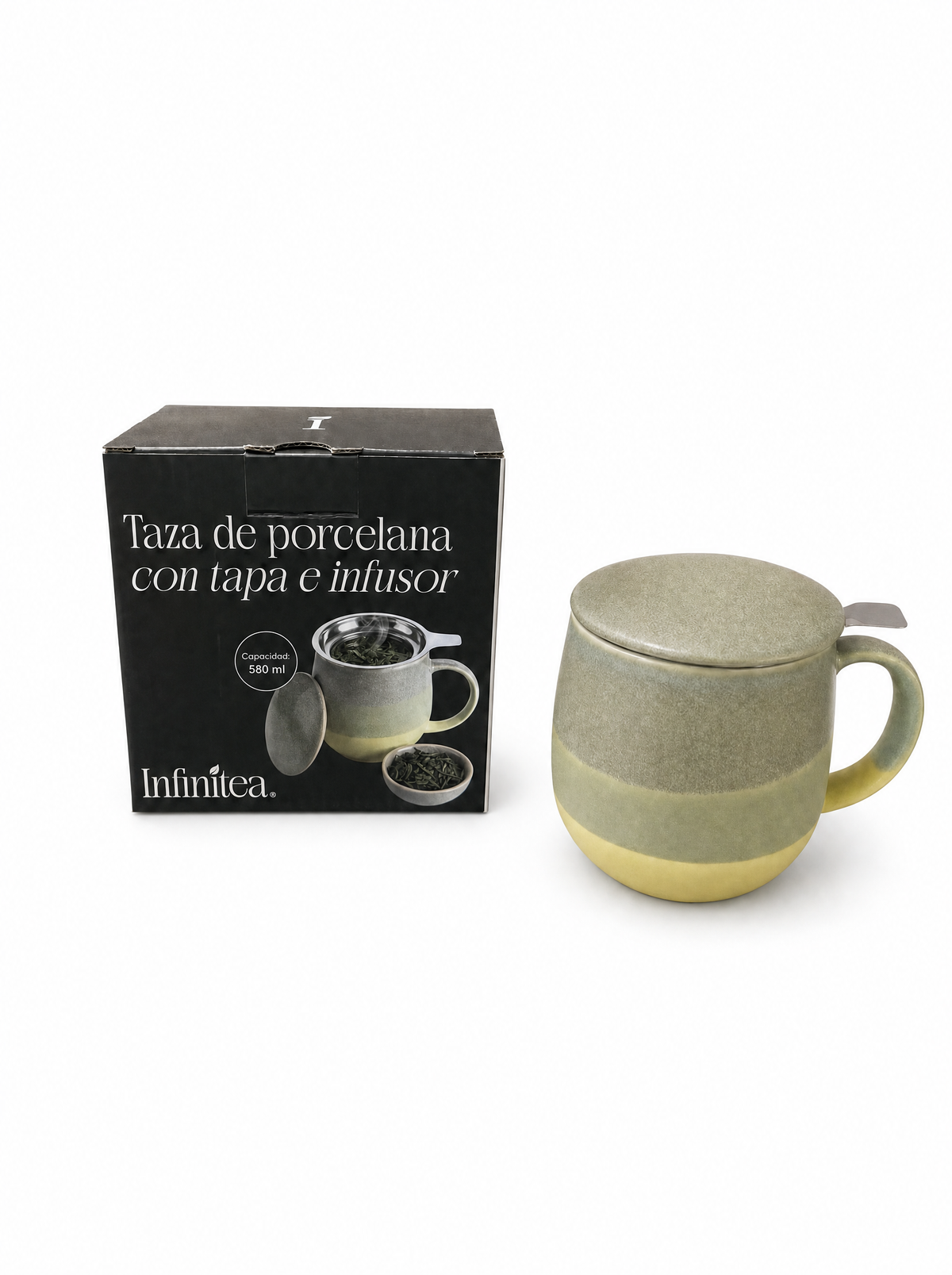 Taza de porcelana con tapa e infusor 580 ml Infinitea — vista 5